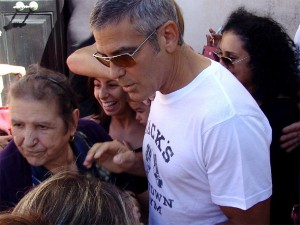 Clooney in casa Canalis